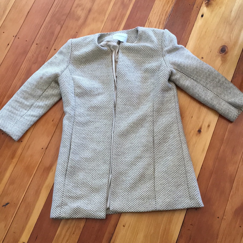 Gold and blush 3 quarter sleeve blazer